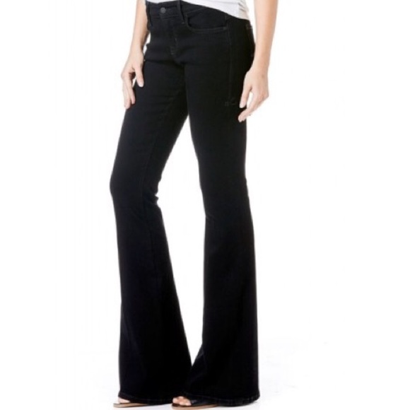 LAST CHANCE Level 99 Black Dahlia Flare Trouser Pant Jean - Picture 2 of 8
